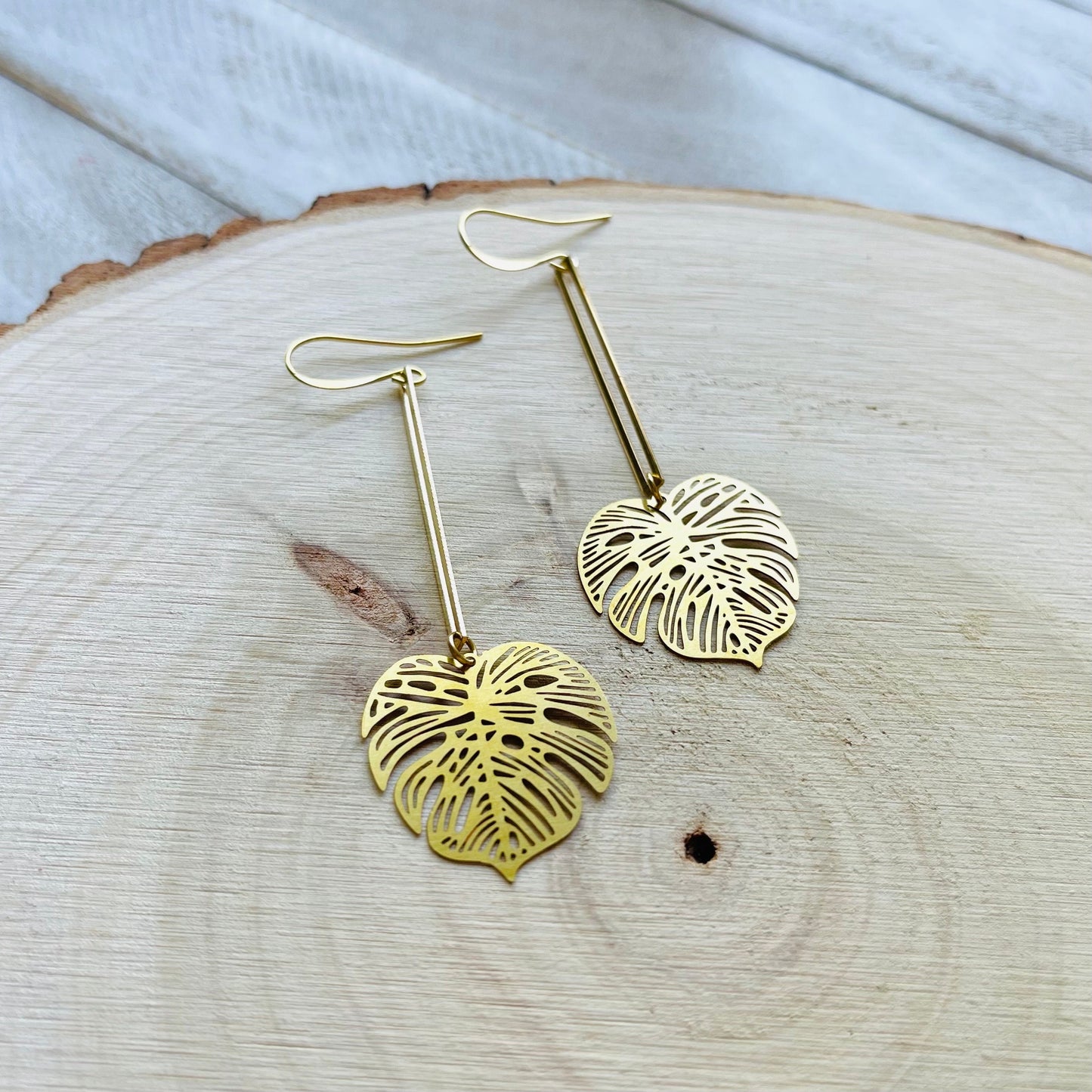 Monstera Leaf Earrings