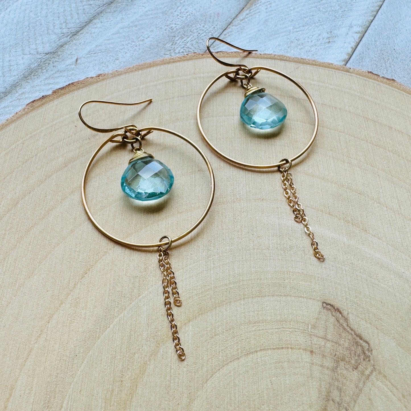 Topaz Hoop Earrings
