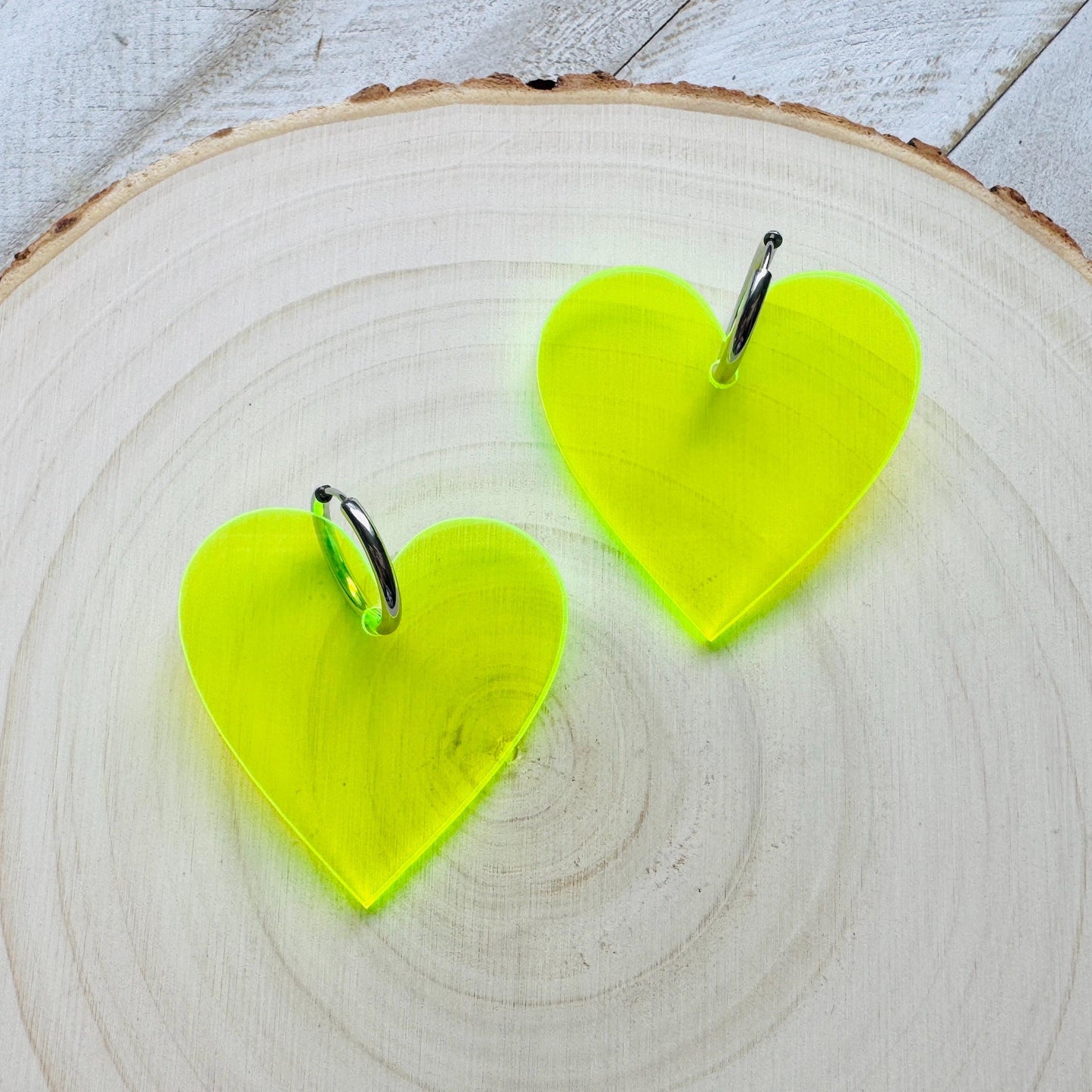 Heart Huggie Hoop Earrings