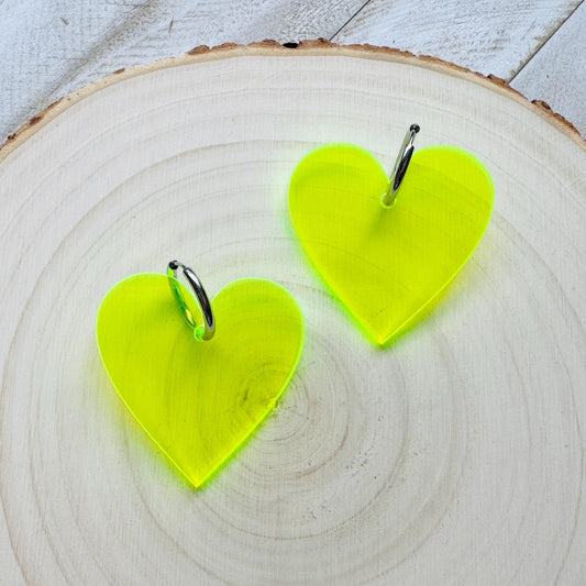 Heart Huggie Hoop Earrings