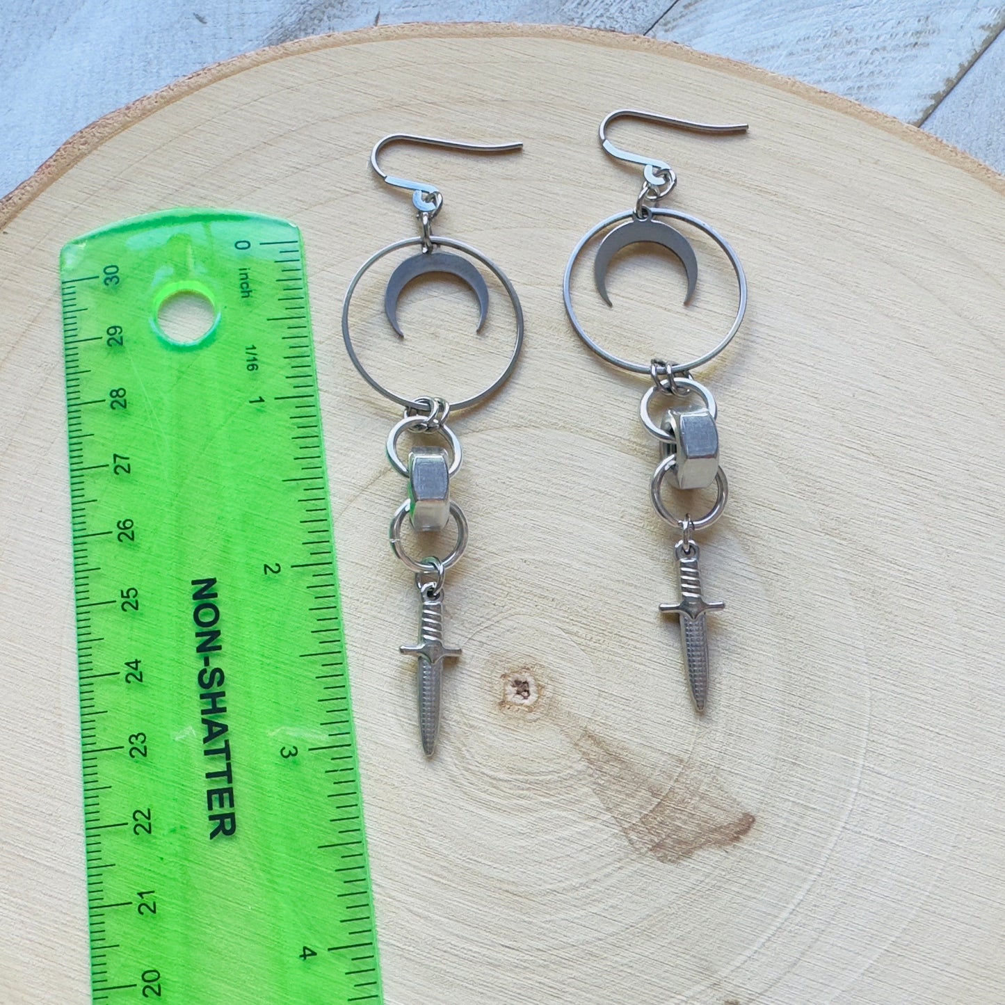 Stainless Steel Dagger Earrings