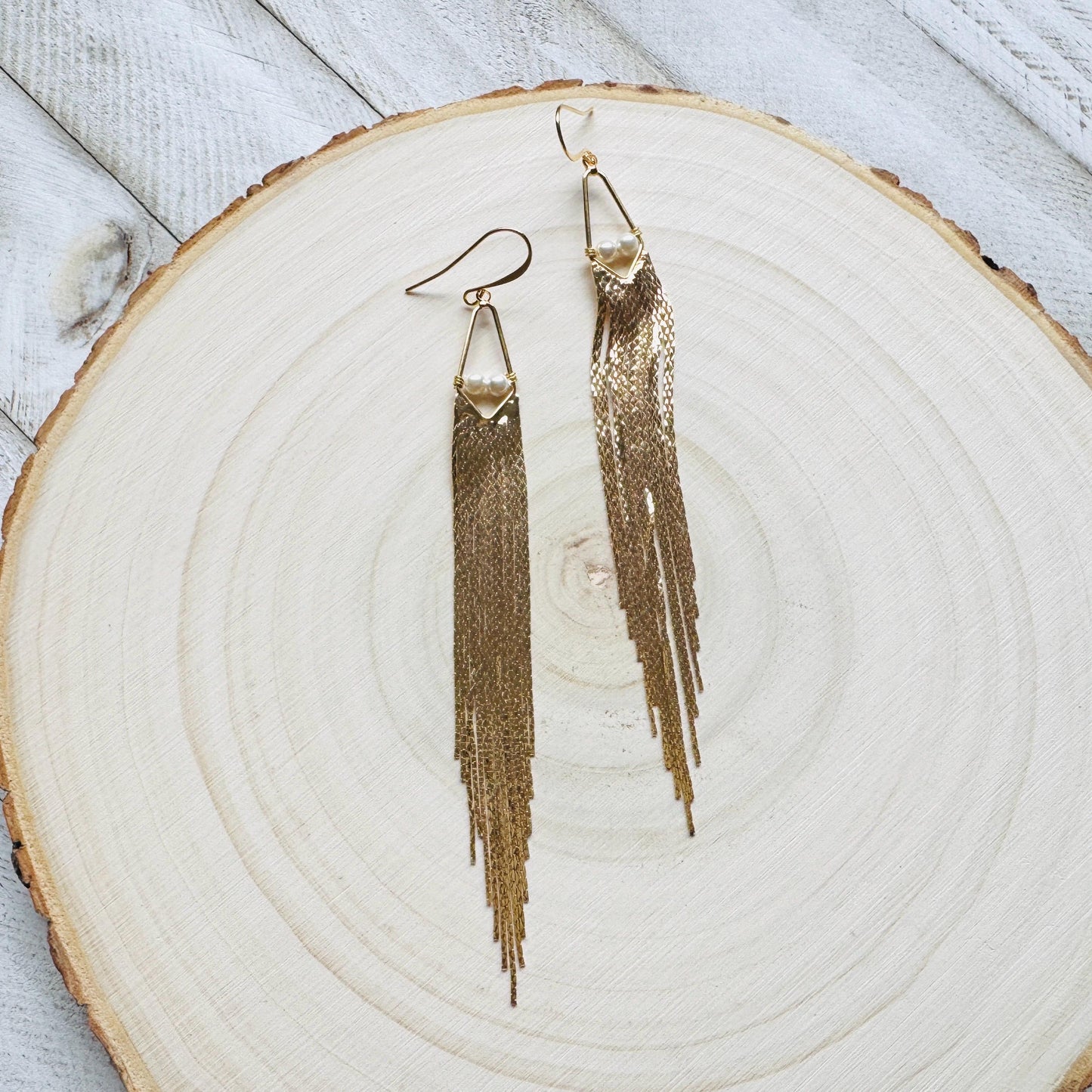 Freshwater Pearl Fringe Earrings