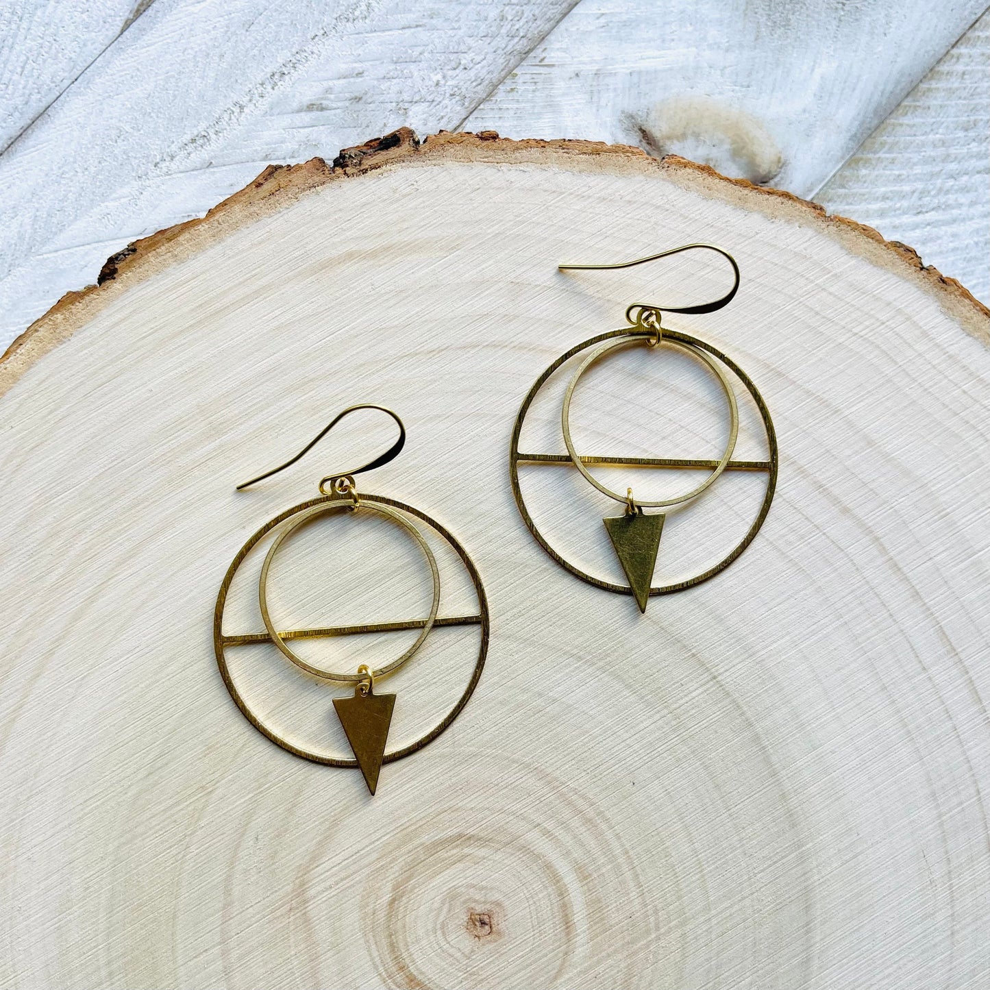 Brass Hoop Earrings