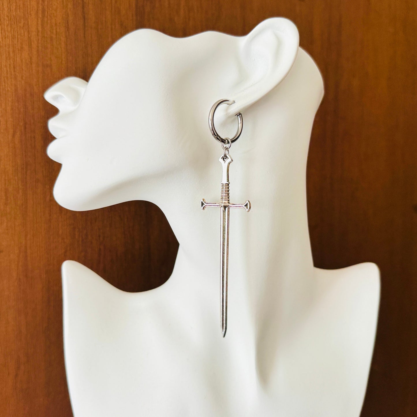 Sword Huggie Hoop Earrings