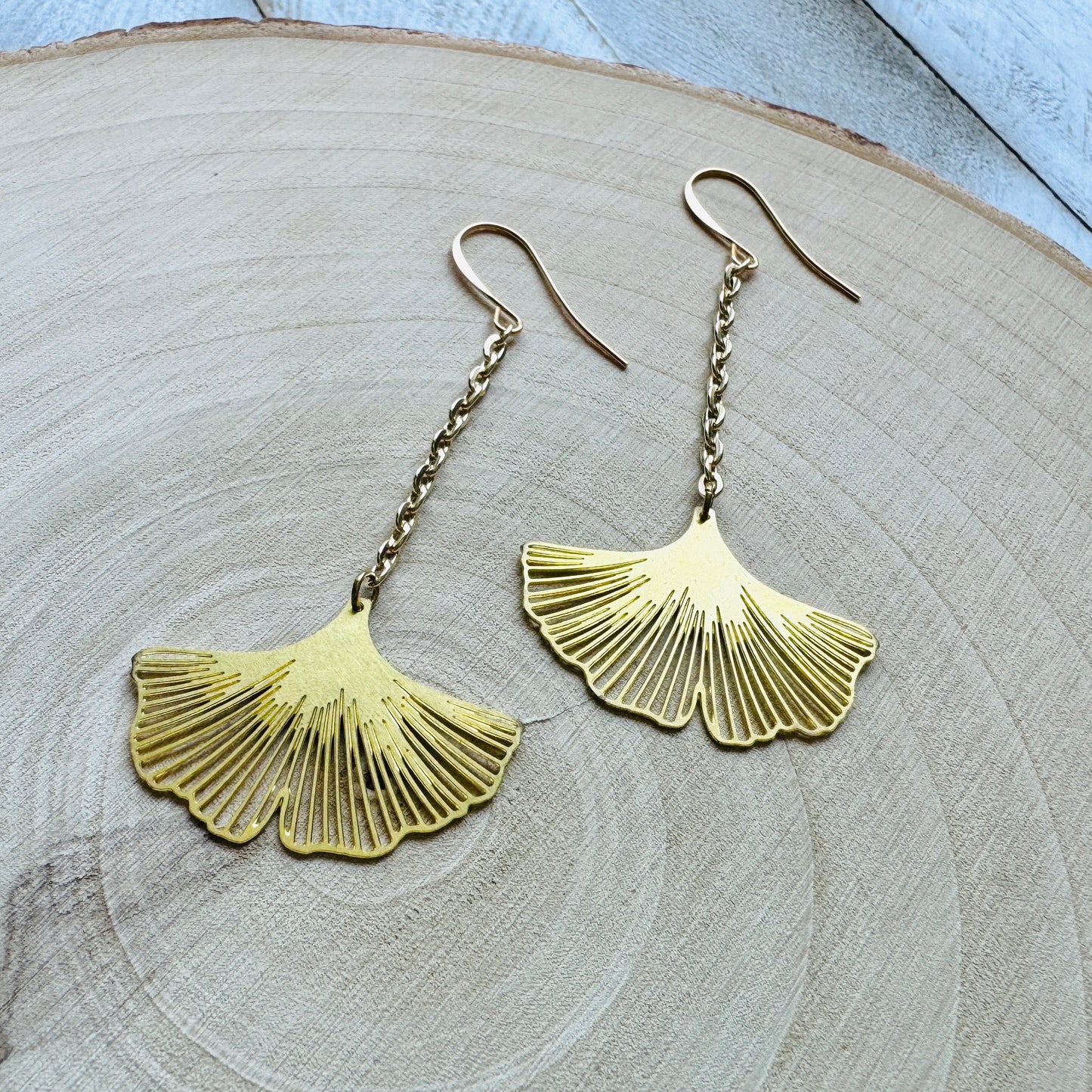 Ginko Leaf Earrings