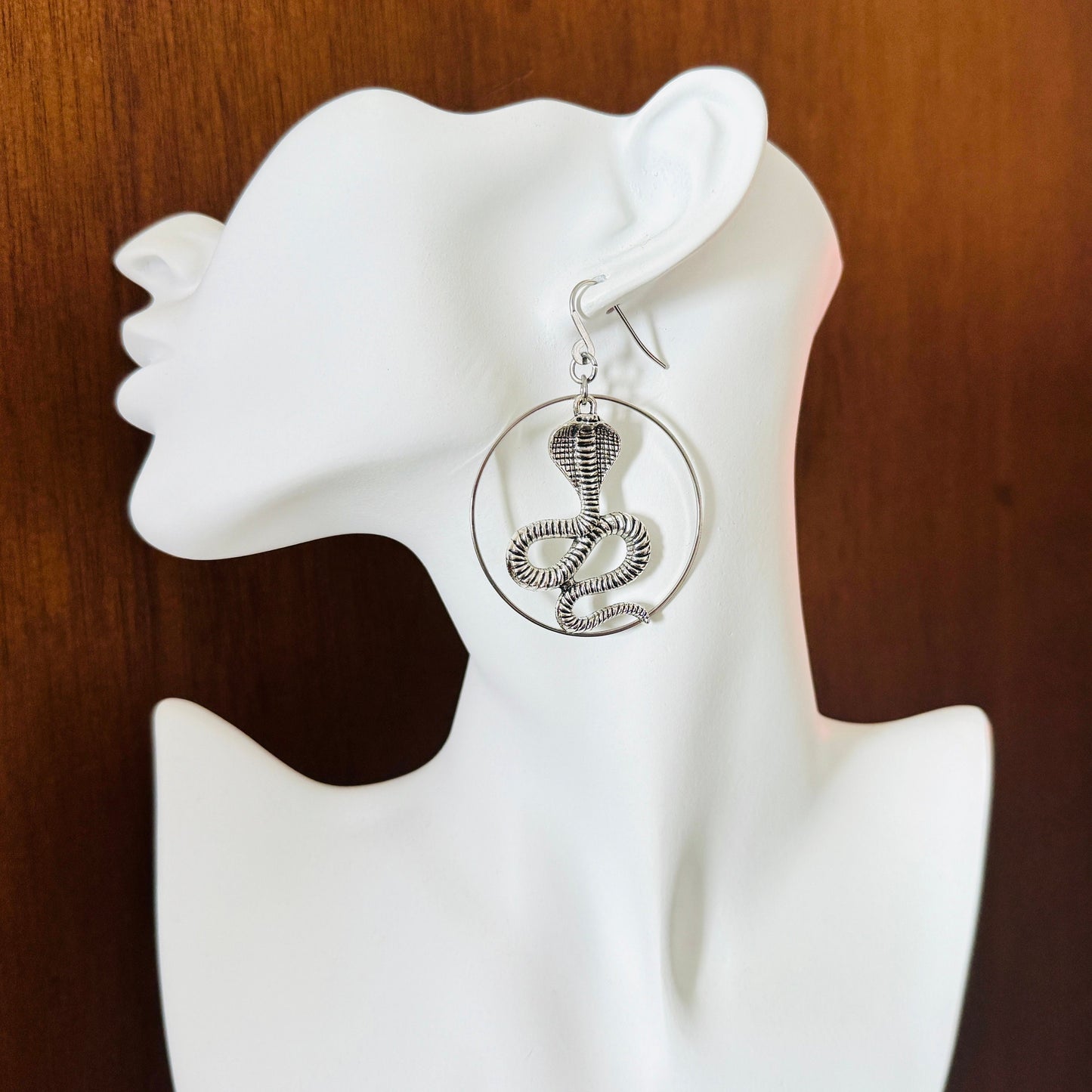 Snake Hoop Earrings