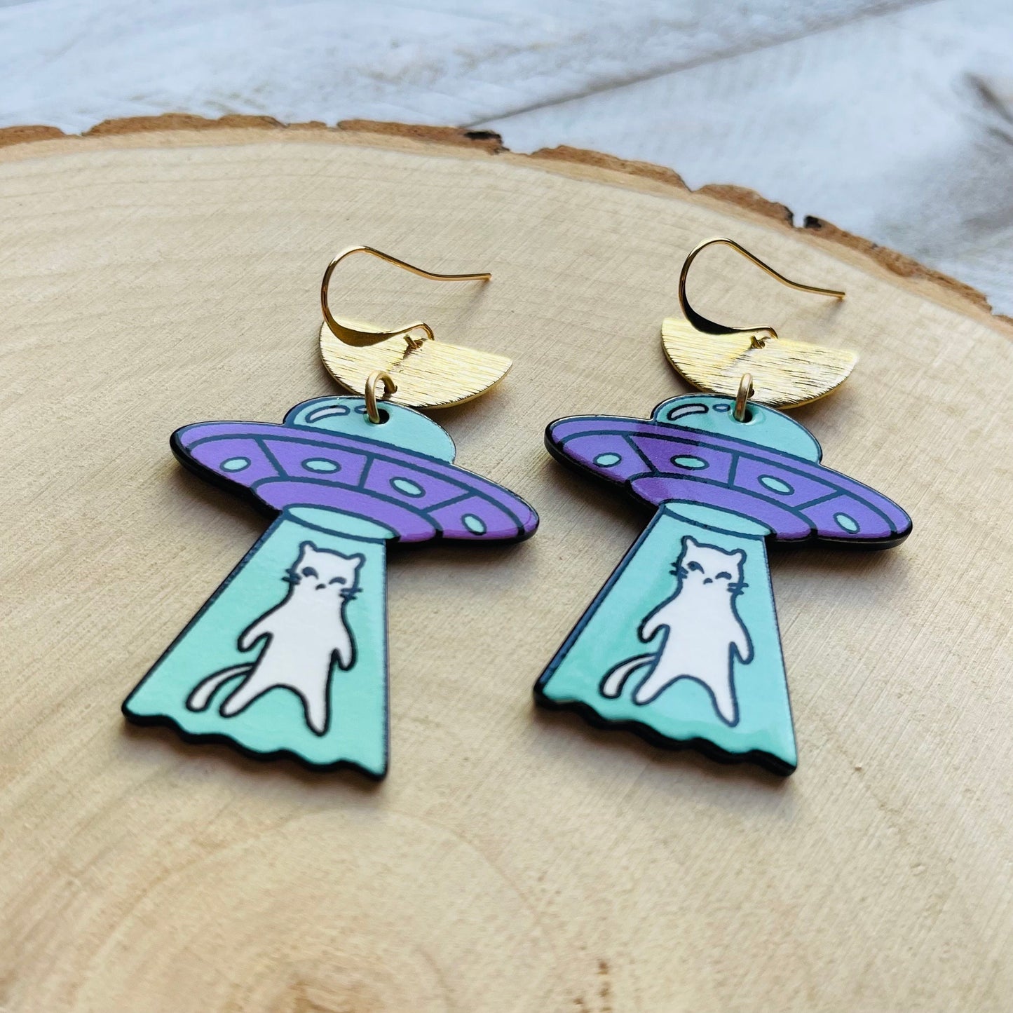 UFO Cat Earrings