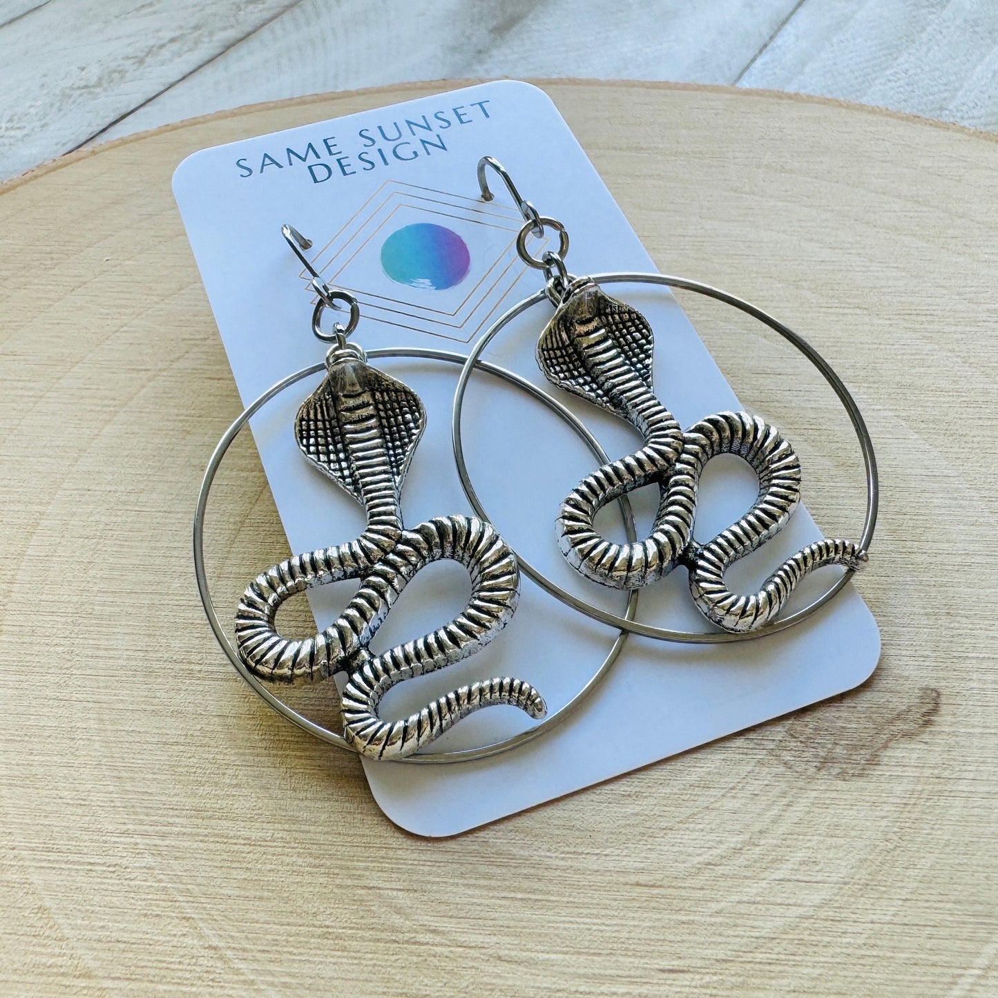 Snake Hoop Earrings