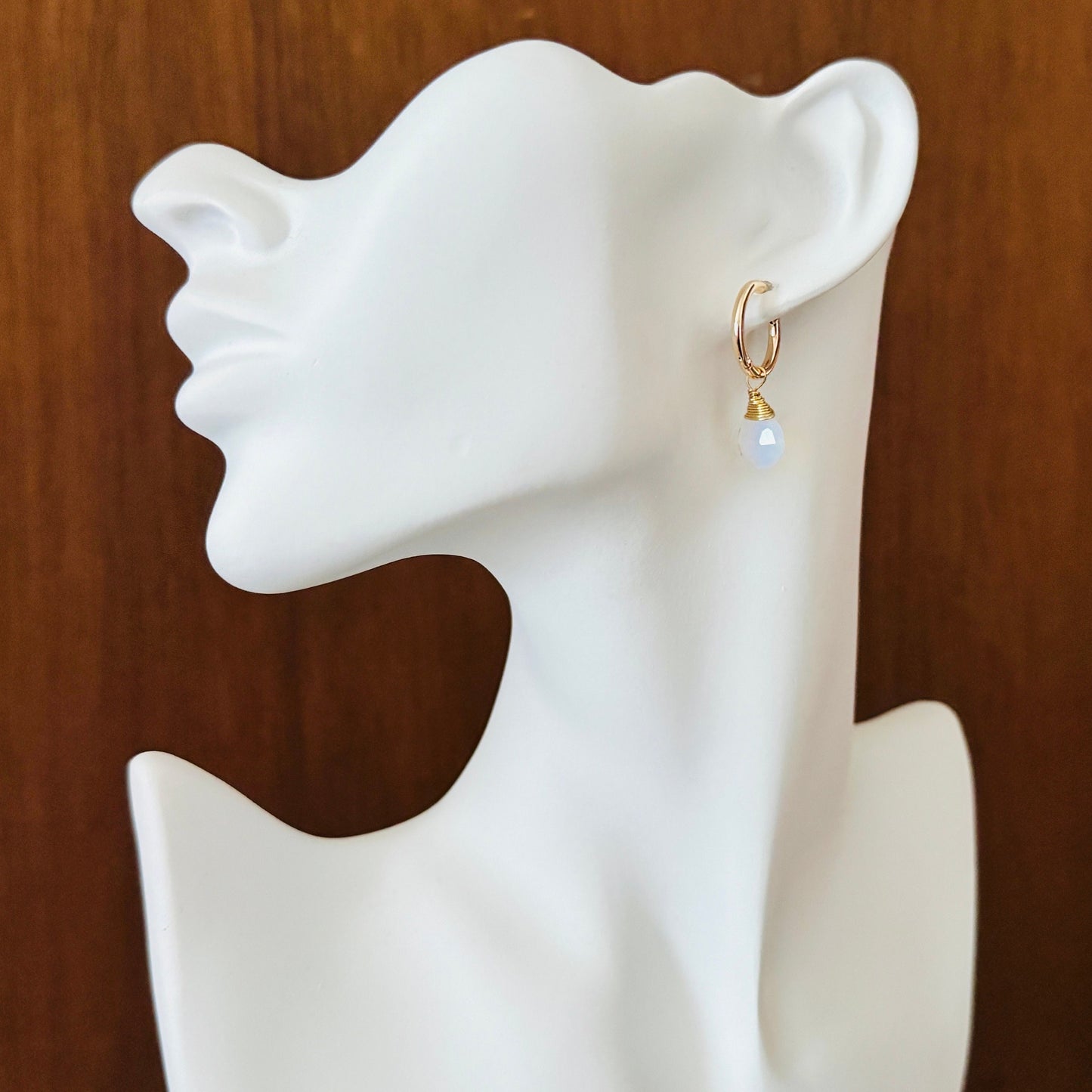 Opalite Huggie Hoop Earrings
