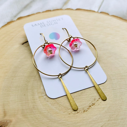 Glass Flower Earrings