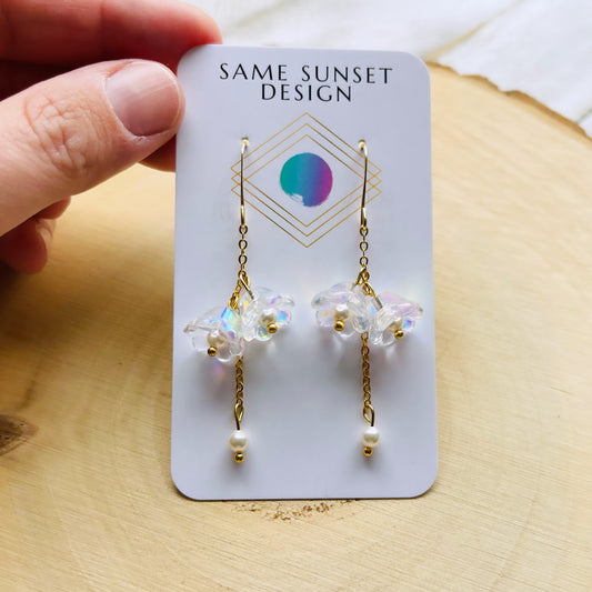 Glass Flower Earrings