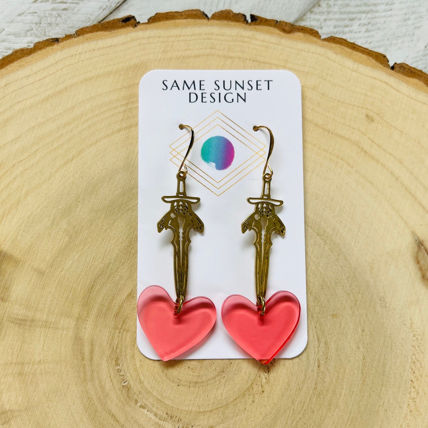 Sword Heart Earrings