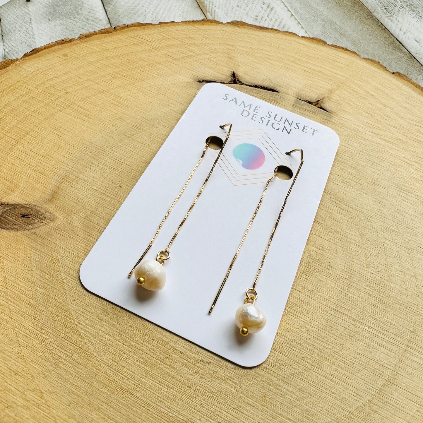 Freshwater Pearl Threader Earrings