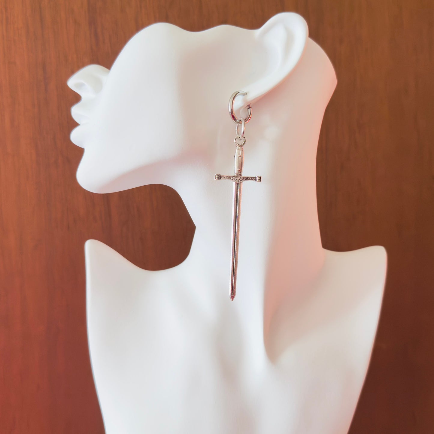 Sword Huggie Hoop Earrings