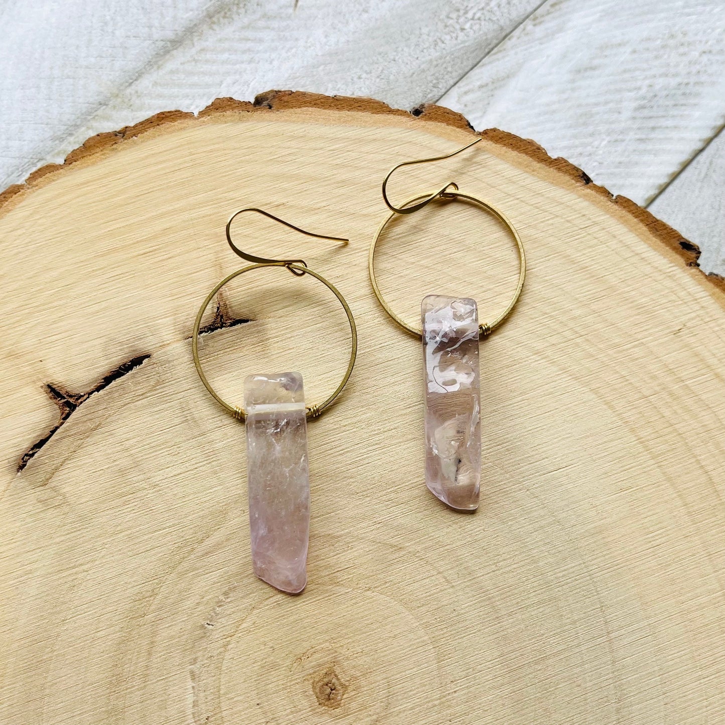 Amethyst Hoop Earrings