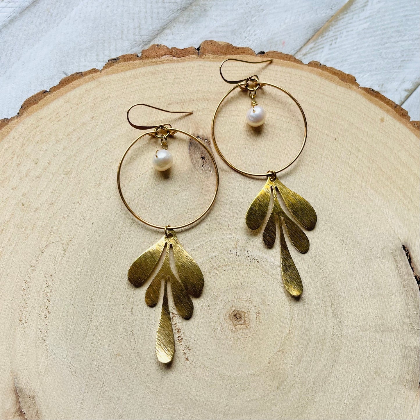 Pearl Hoop Earrings