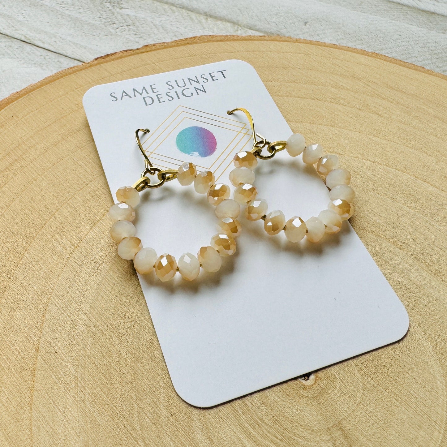 Beaded Hoop Earrings