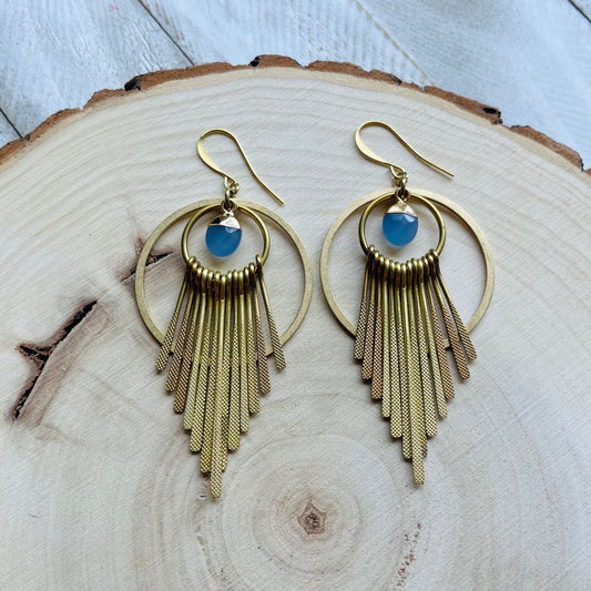 Jade Fringe Earrings