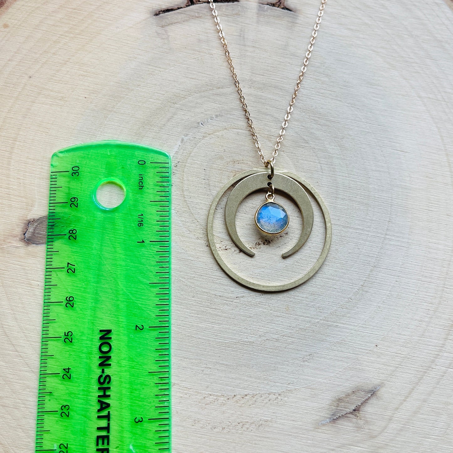 Labradorite Moon Necklace