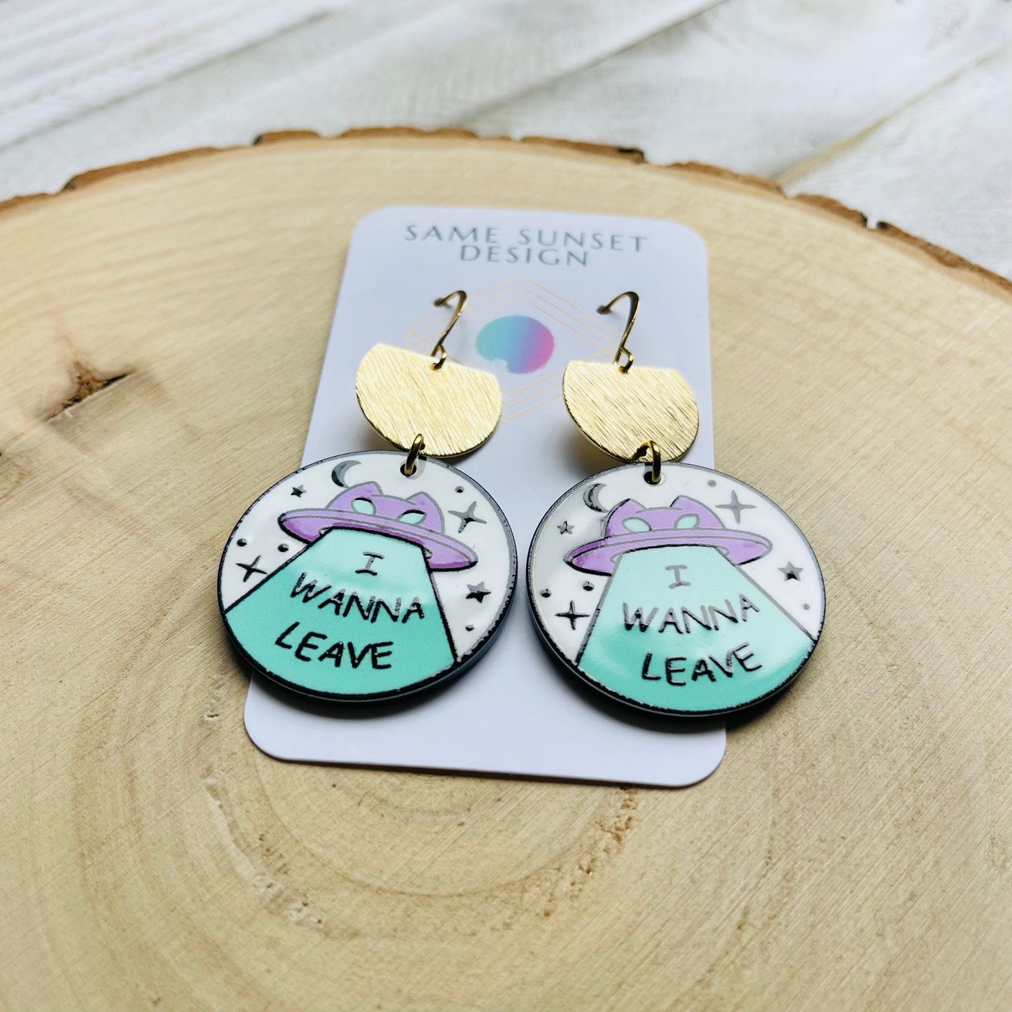 UFO Cat Earrings