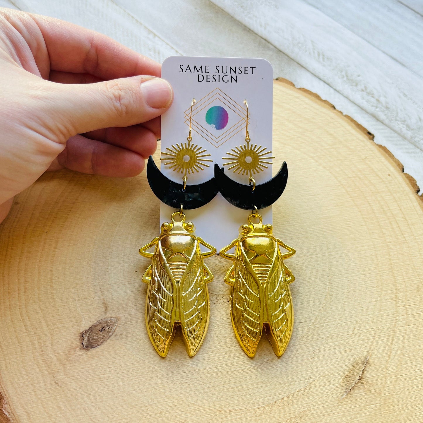 Cicada Moon Earrings