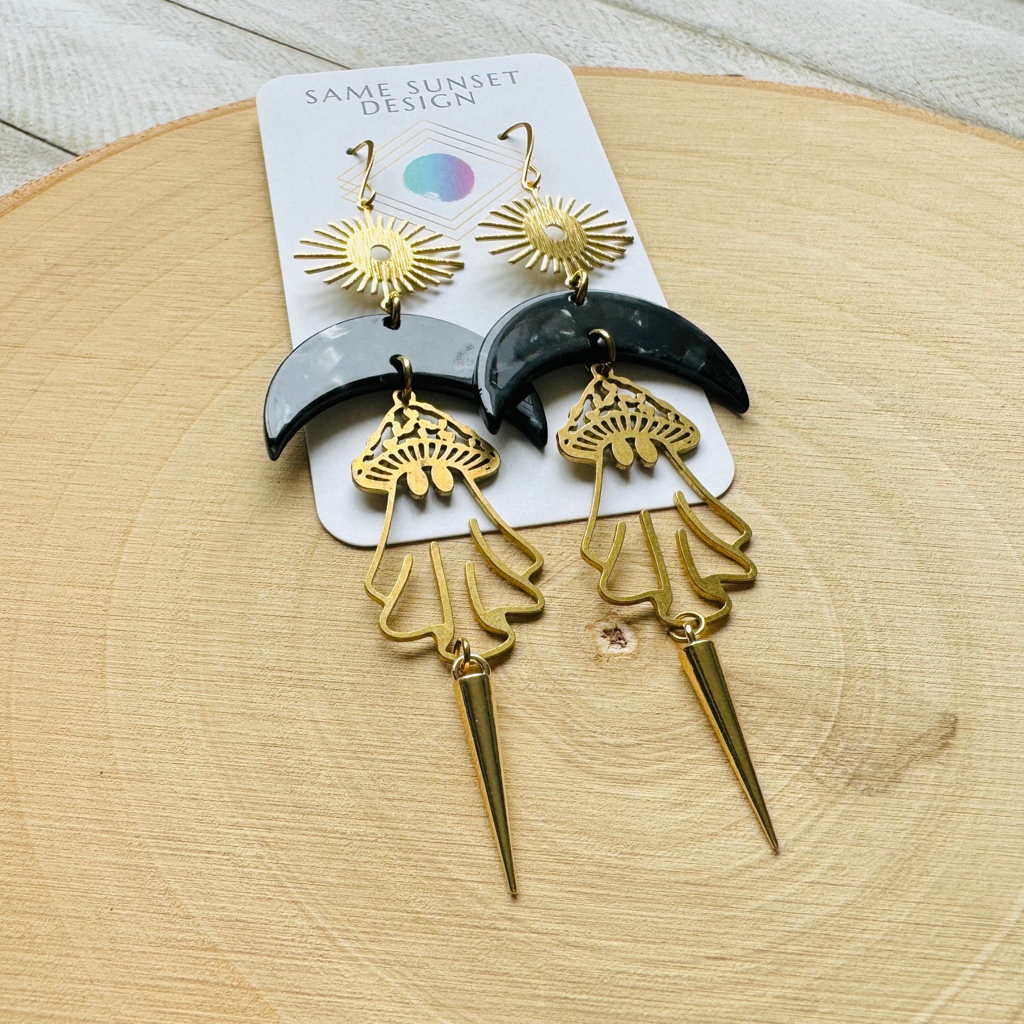Ghost Moon Spike Earrings