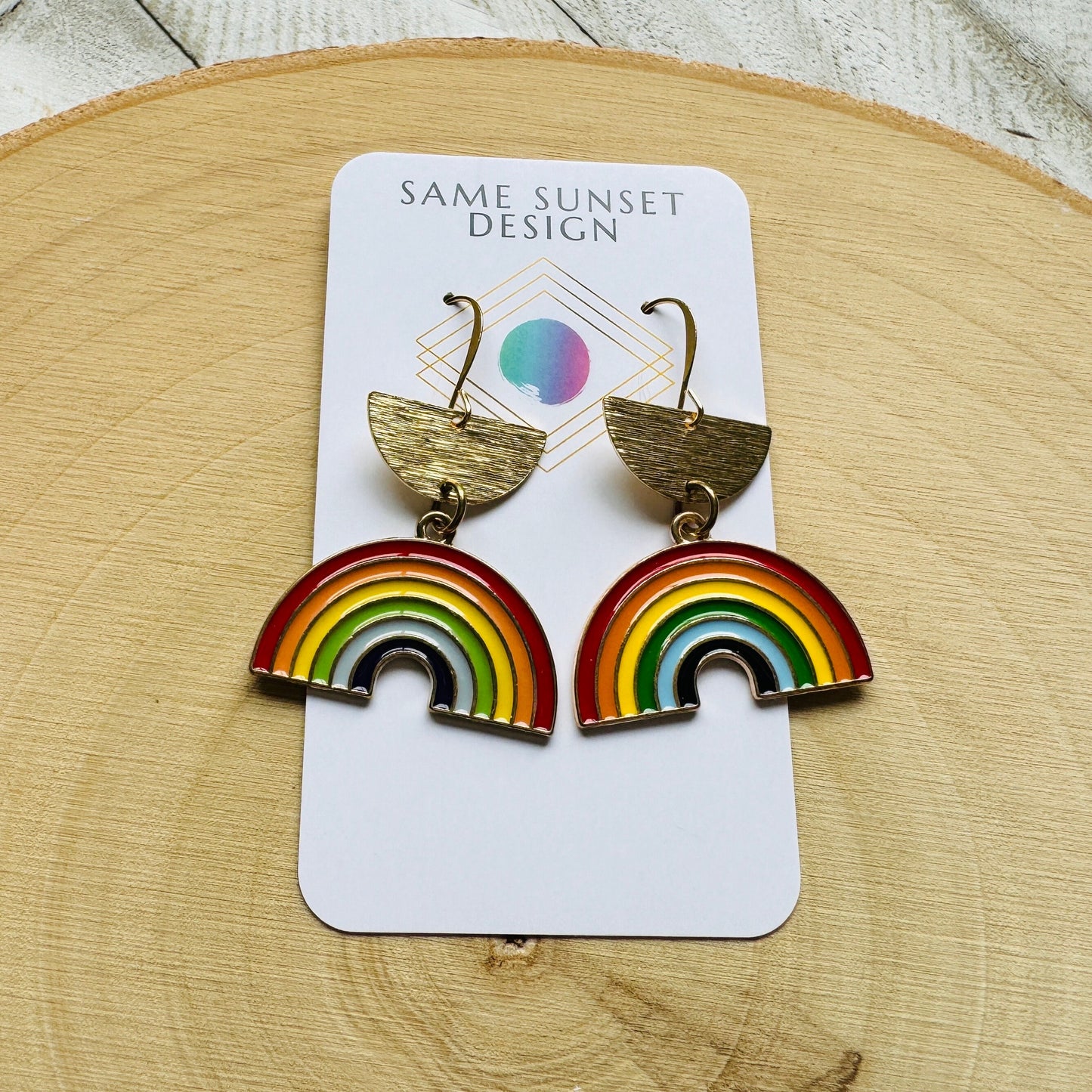 Rainbow Dangle Earrings
