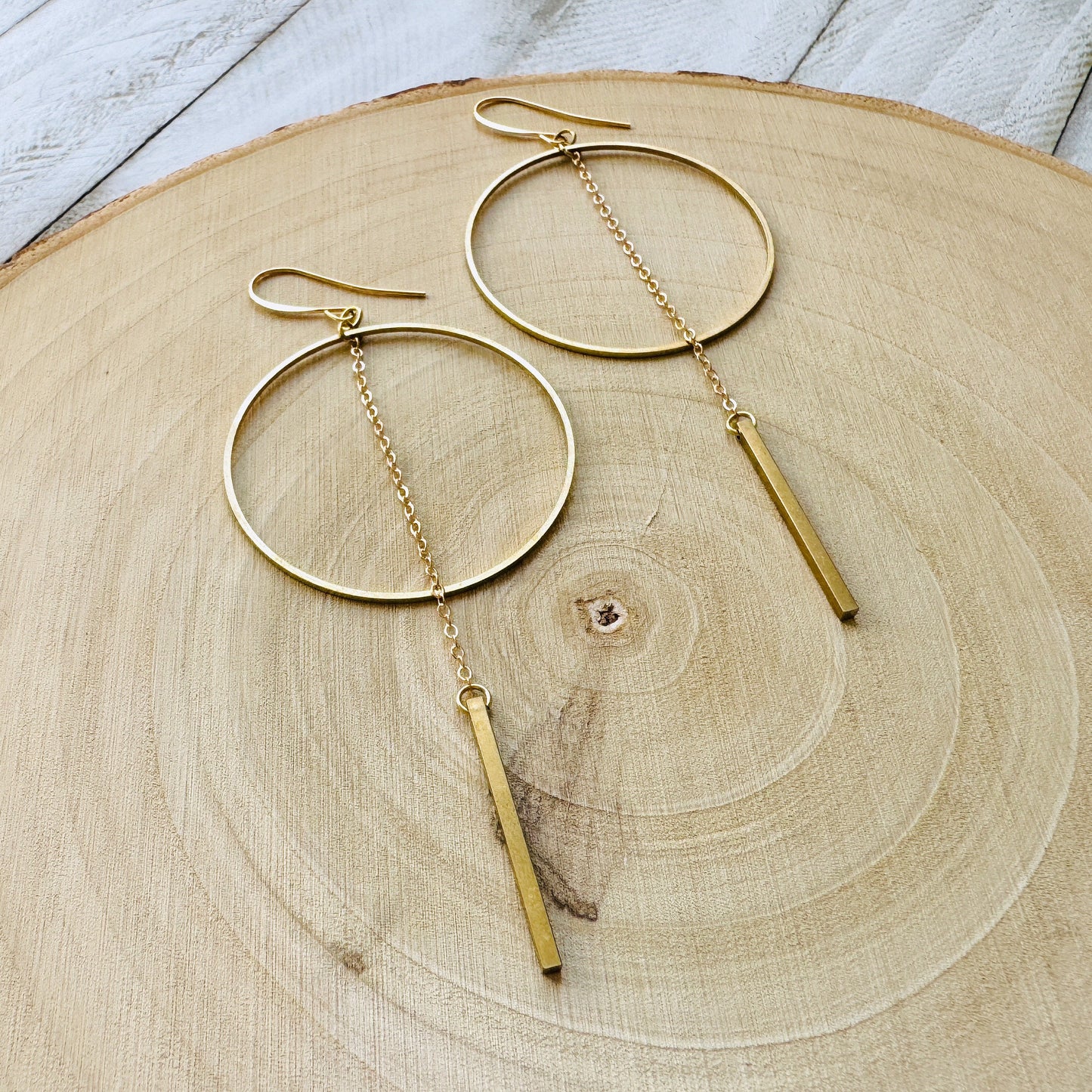 Brass Hoop Earrings