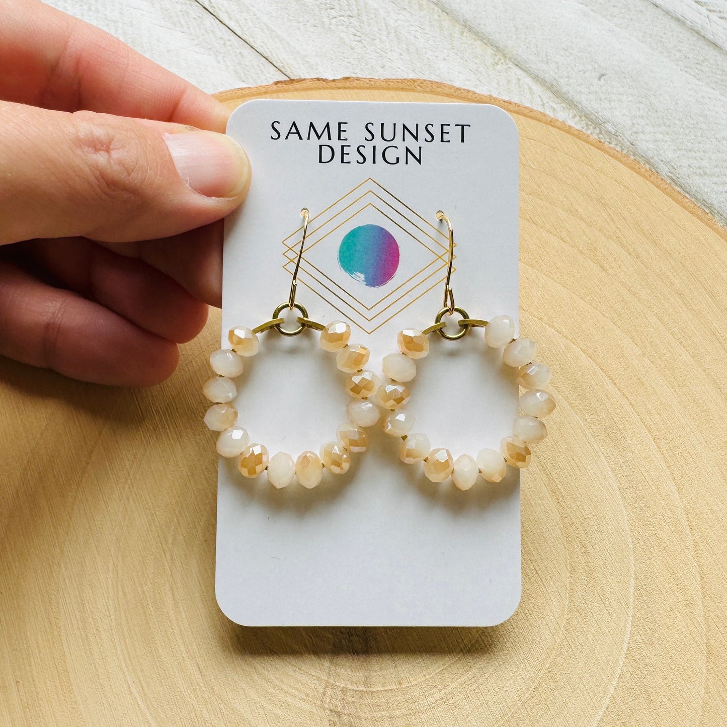 Beaded Hoop Earrings