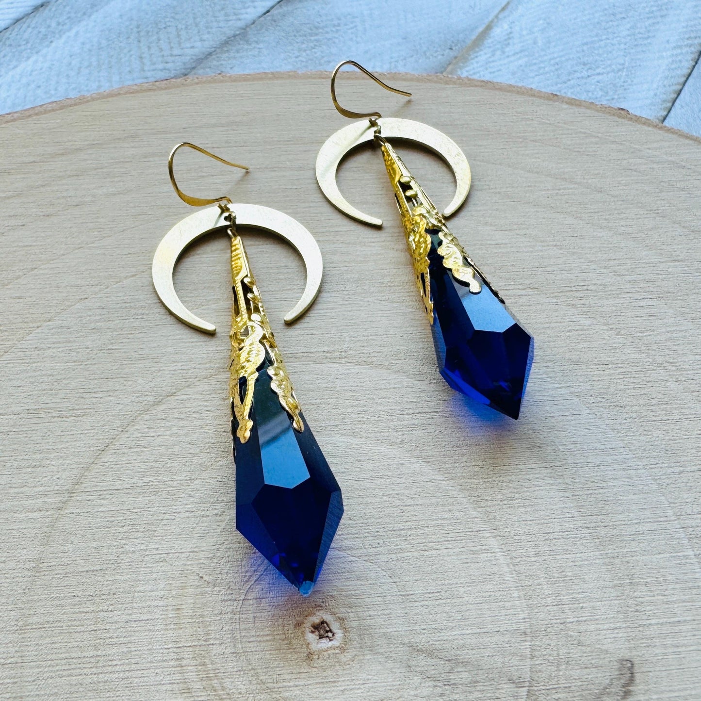 Blue Moon Crystal Earrings