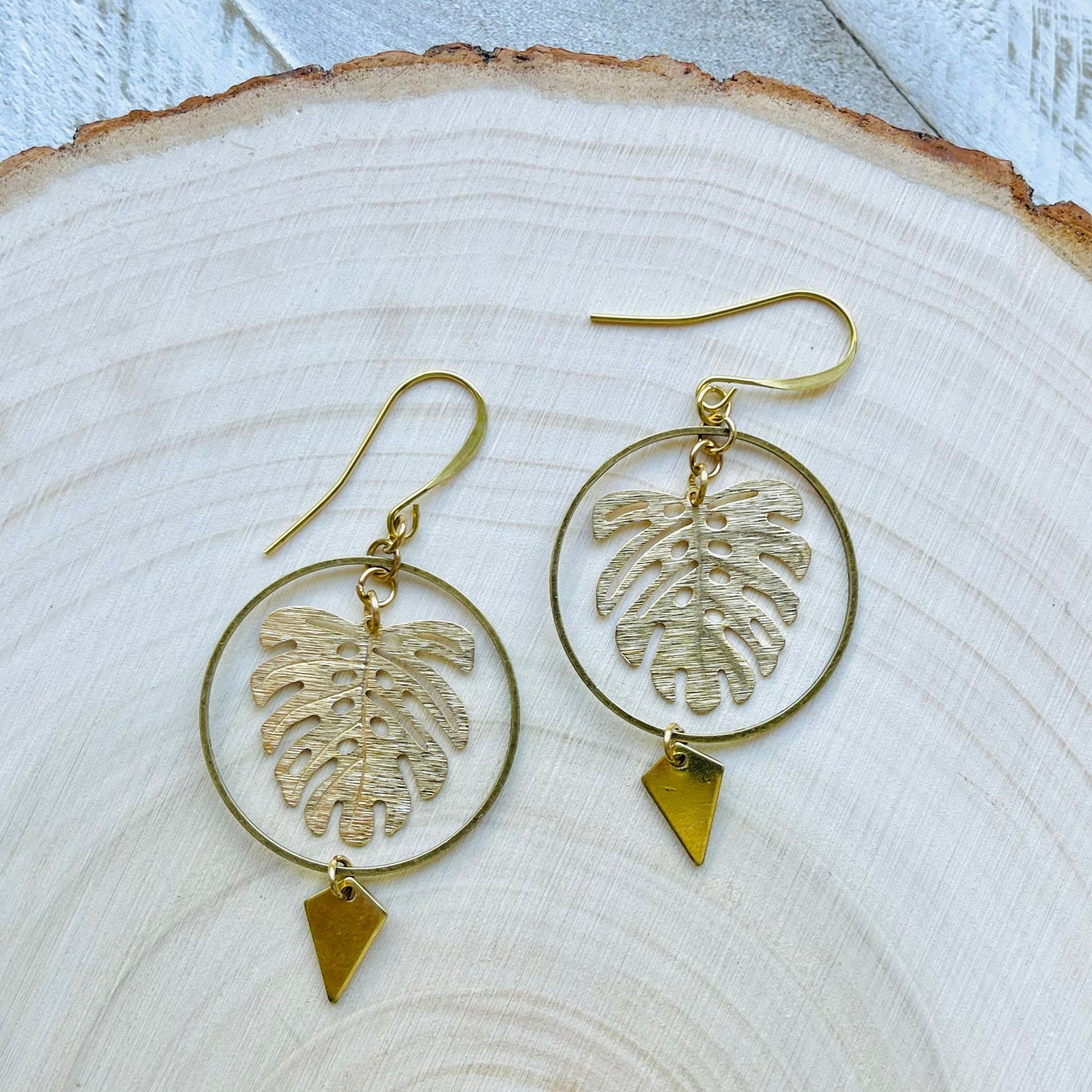 Monstera Leaf Earrings