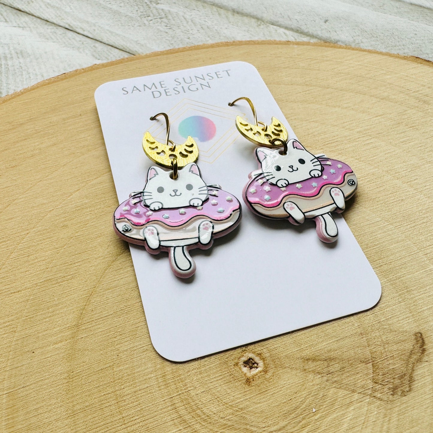 Cat Donut Earrings