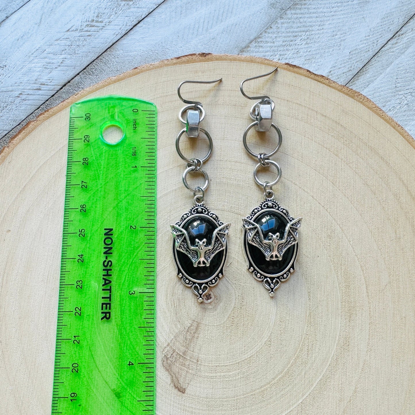 Silver Bat Earrings