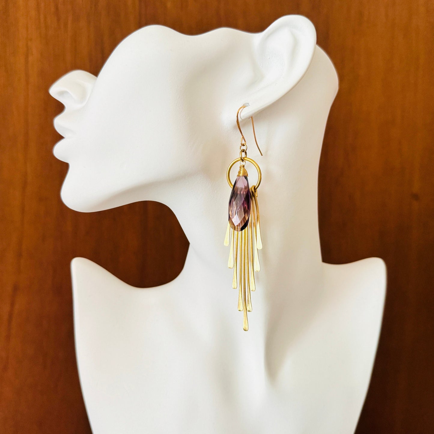 Amethyst Fringe Earrings