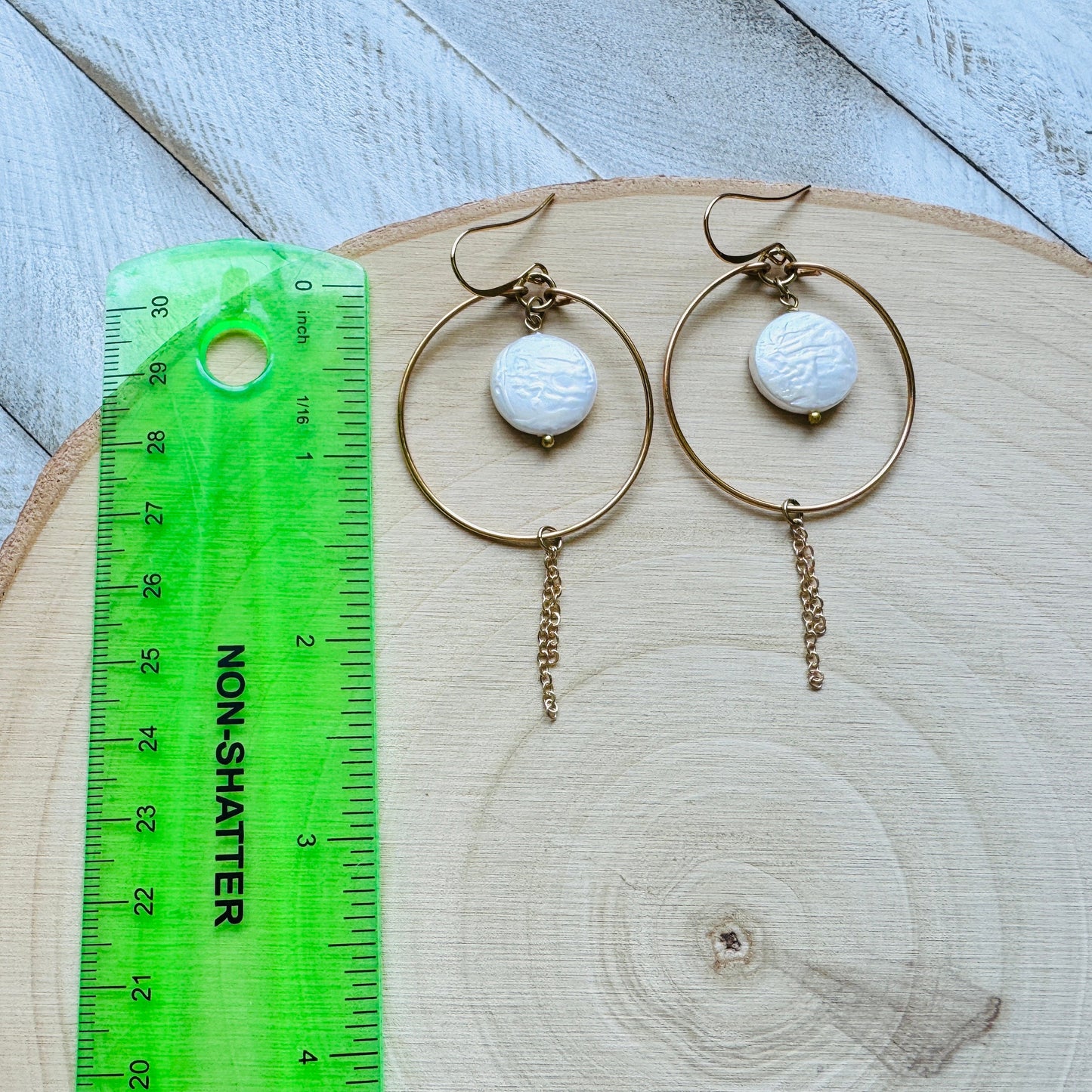 Pearl Hoop Earrings