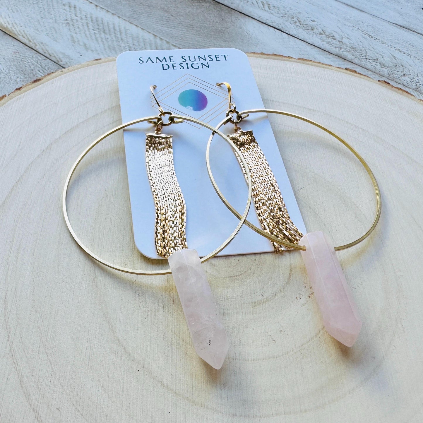 Rose Quartz Earrings