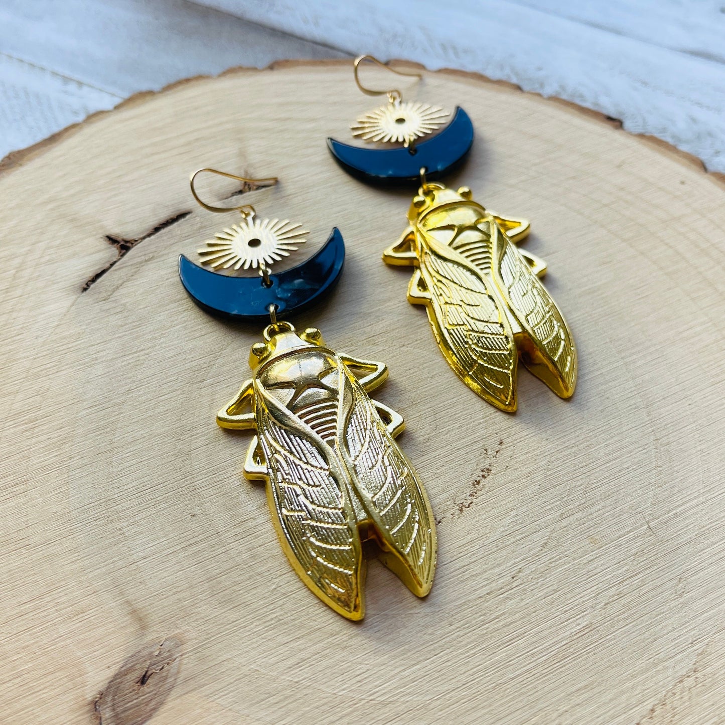 Cicada Moon Earrings