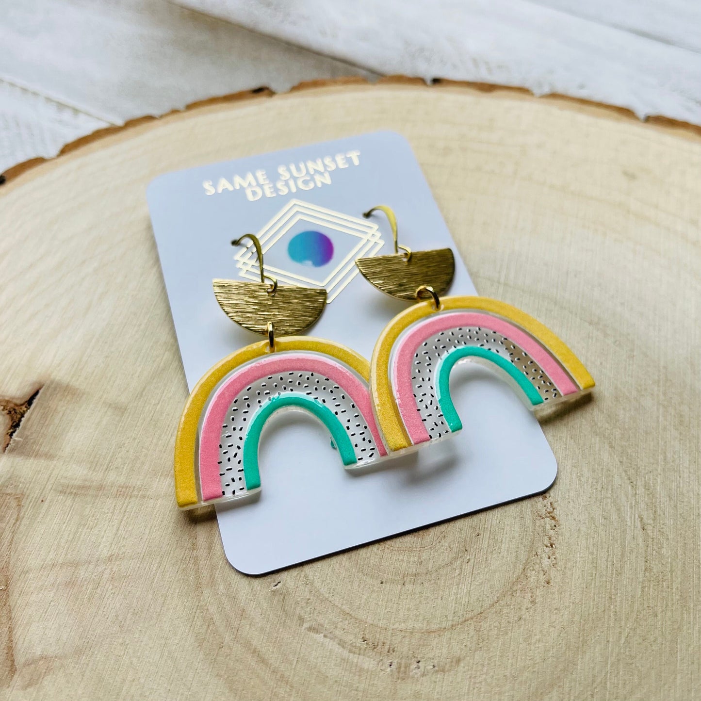 Rainbow Earrings Dangle
