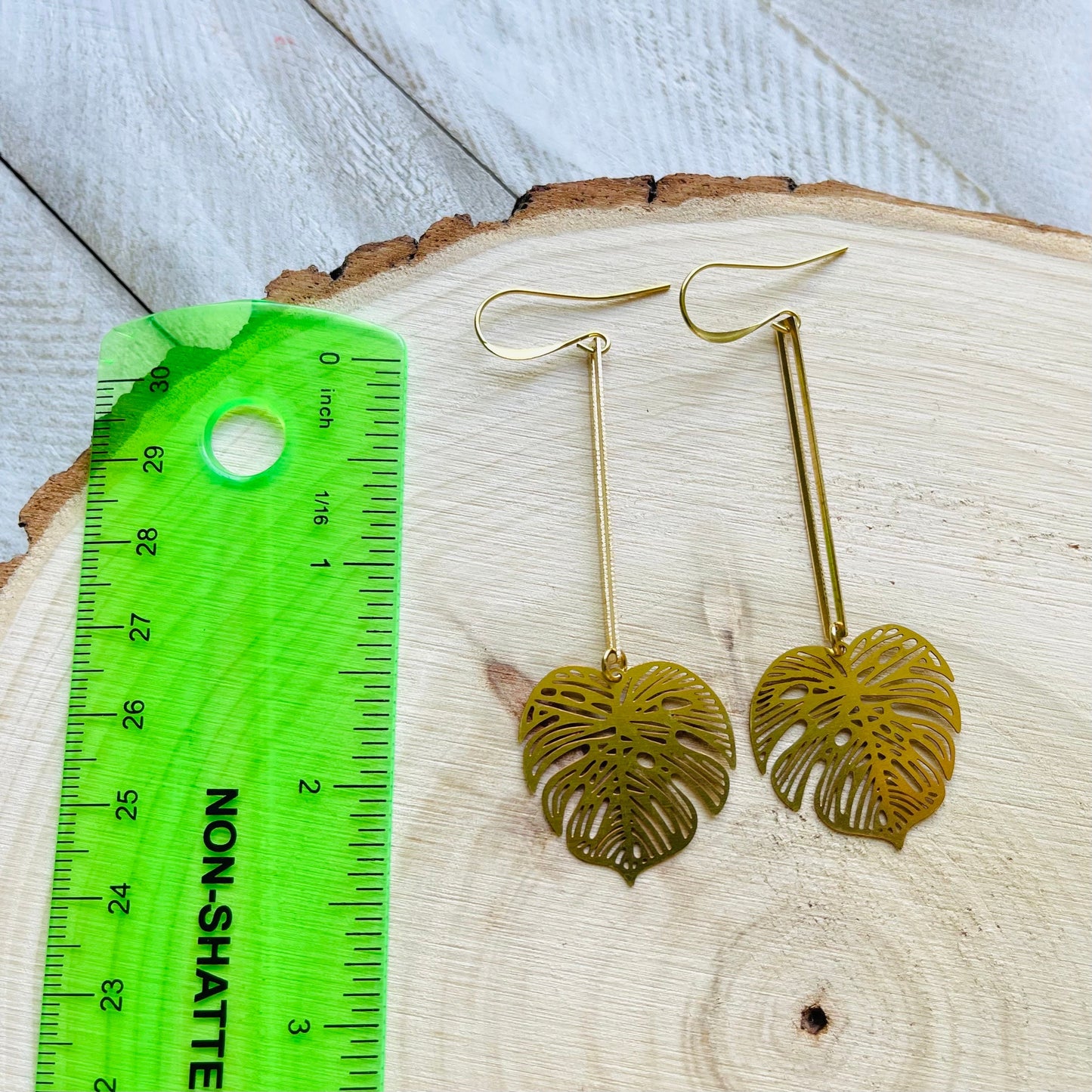 Monstera Leaf Earrings