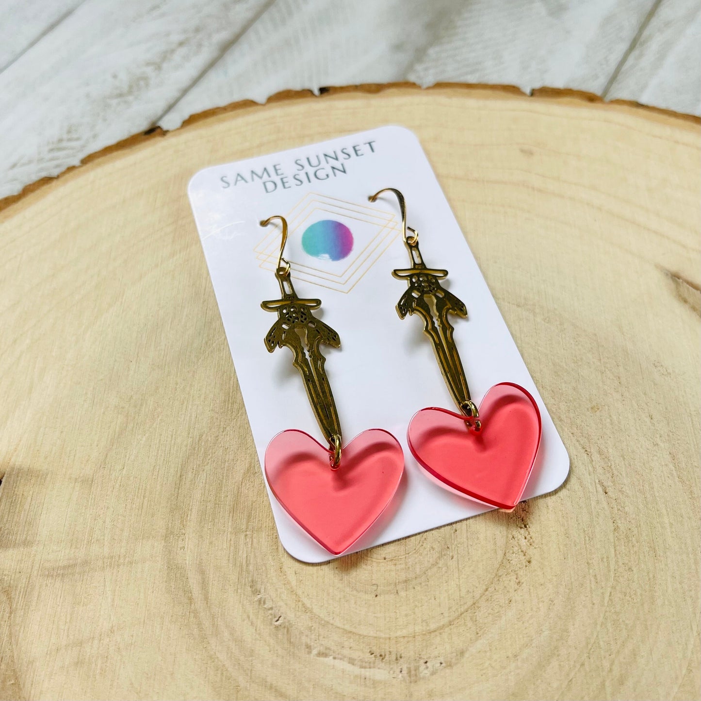 Sword Heart Earrings