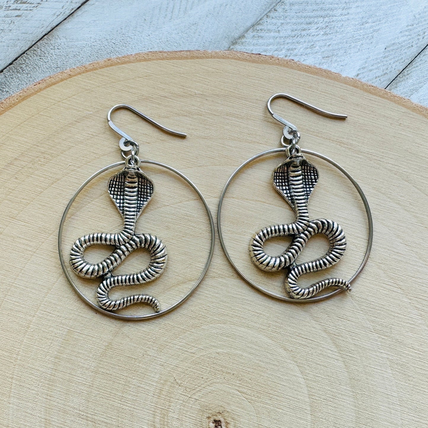 Snake Hoop Earrings