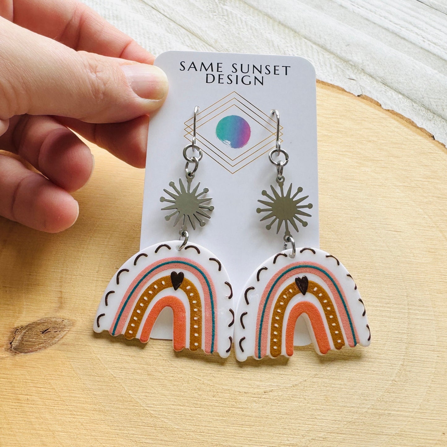 Rainbow Dangle Earrings