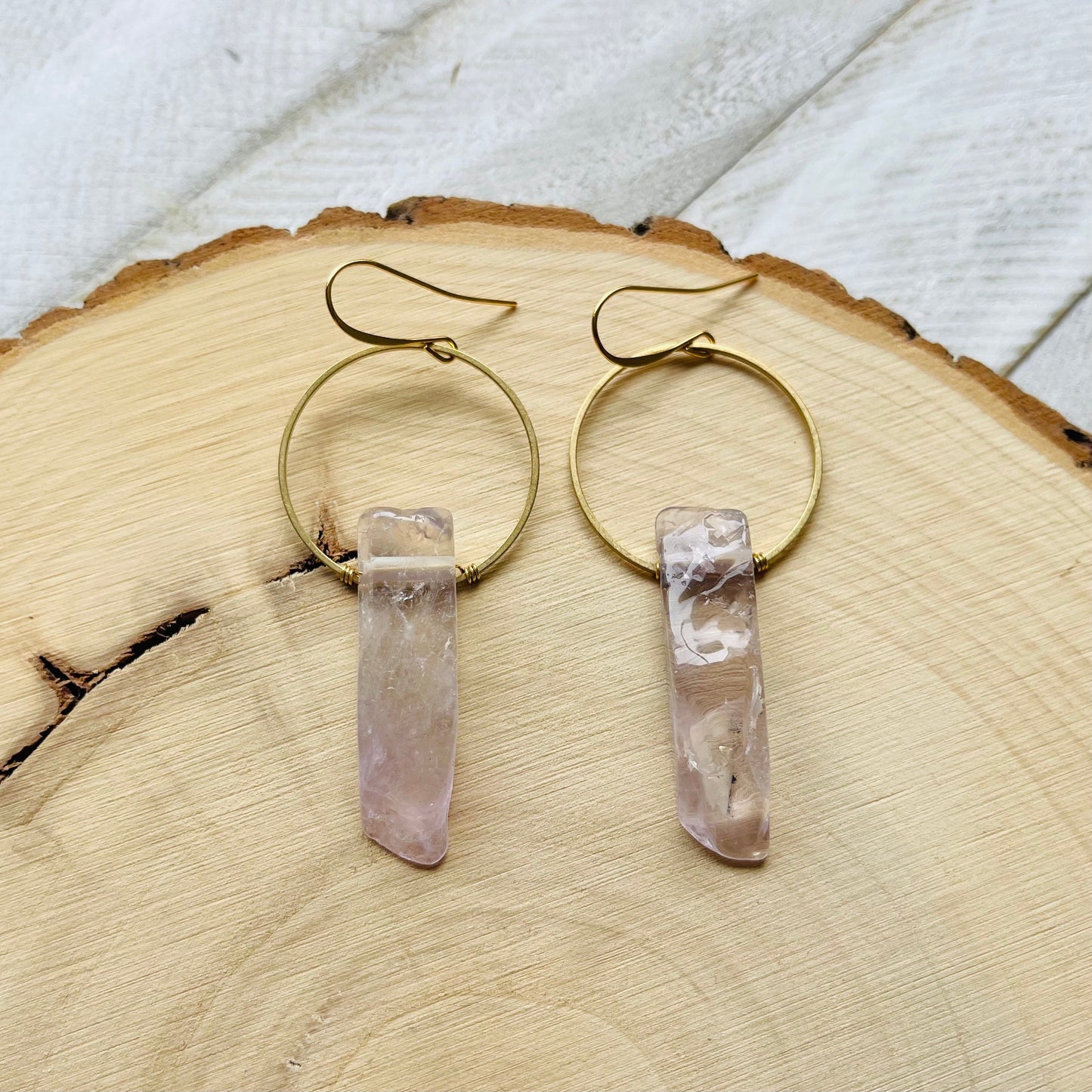 Amethyst Hoop Earrings