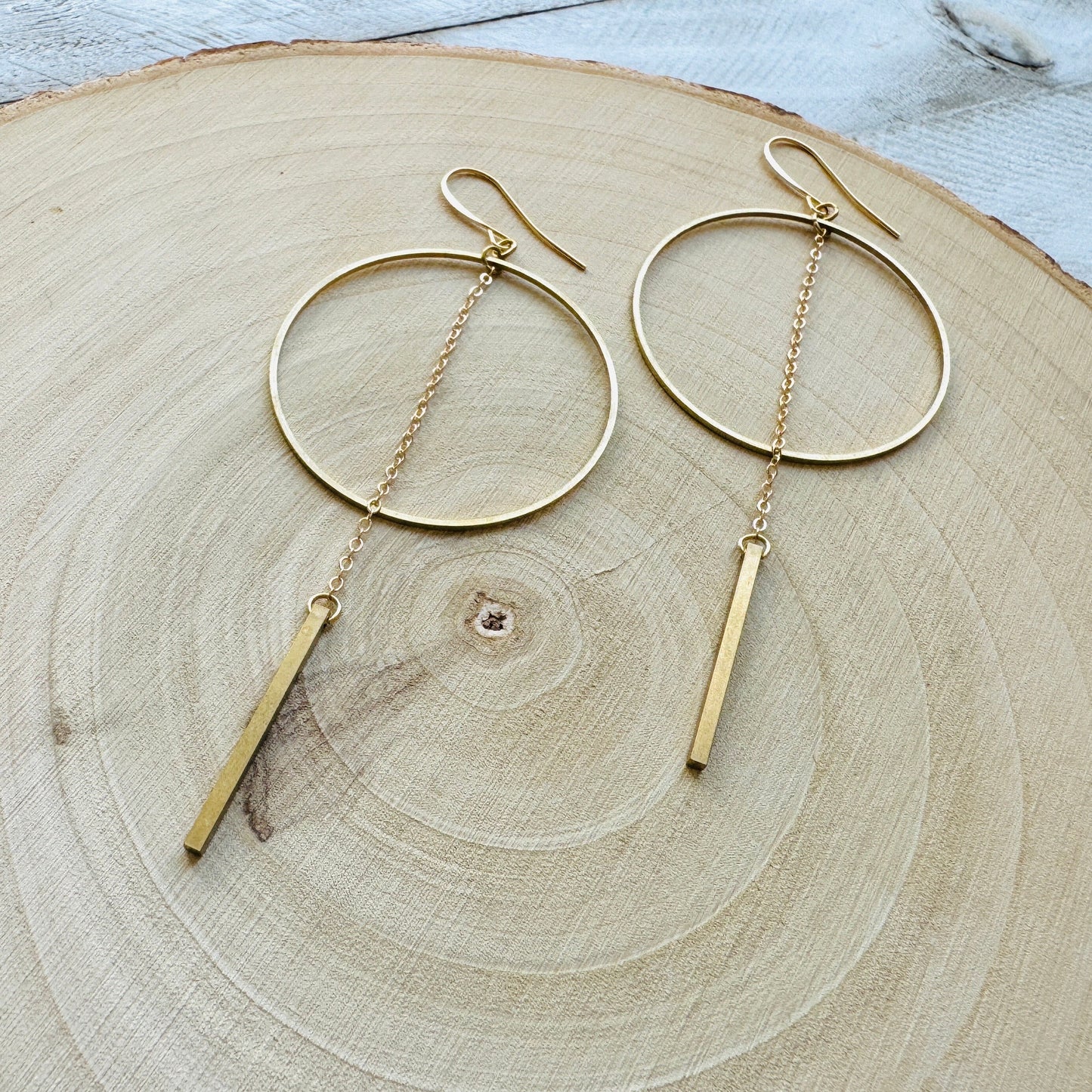 Brass Hoop Earrings