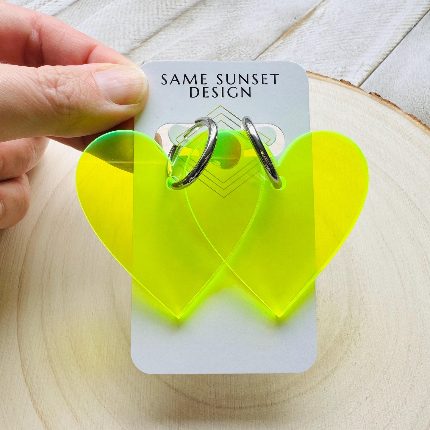 Heart Huggie Hoop Earrings