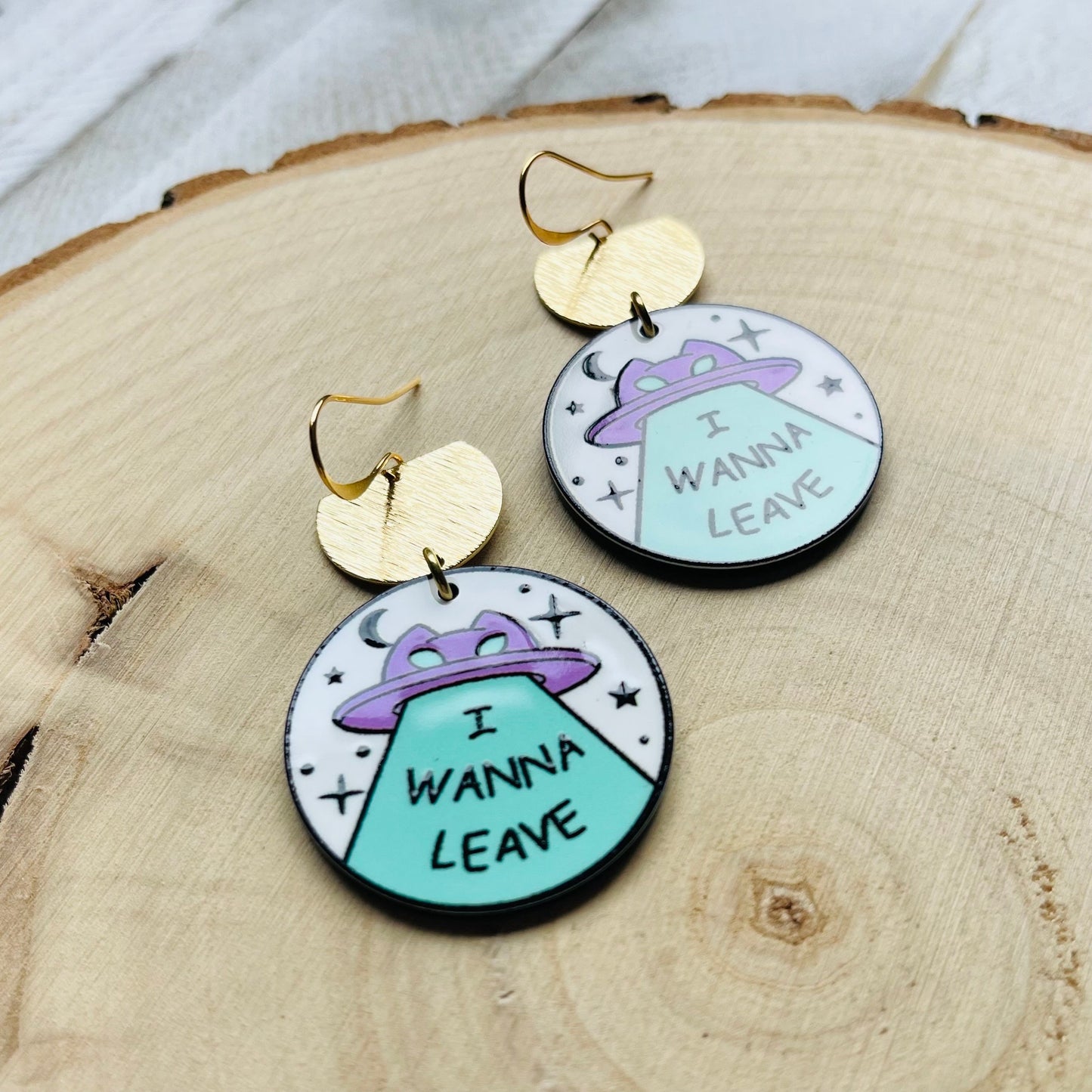 UFO Cat Earrings