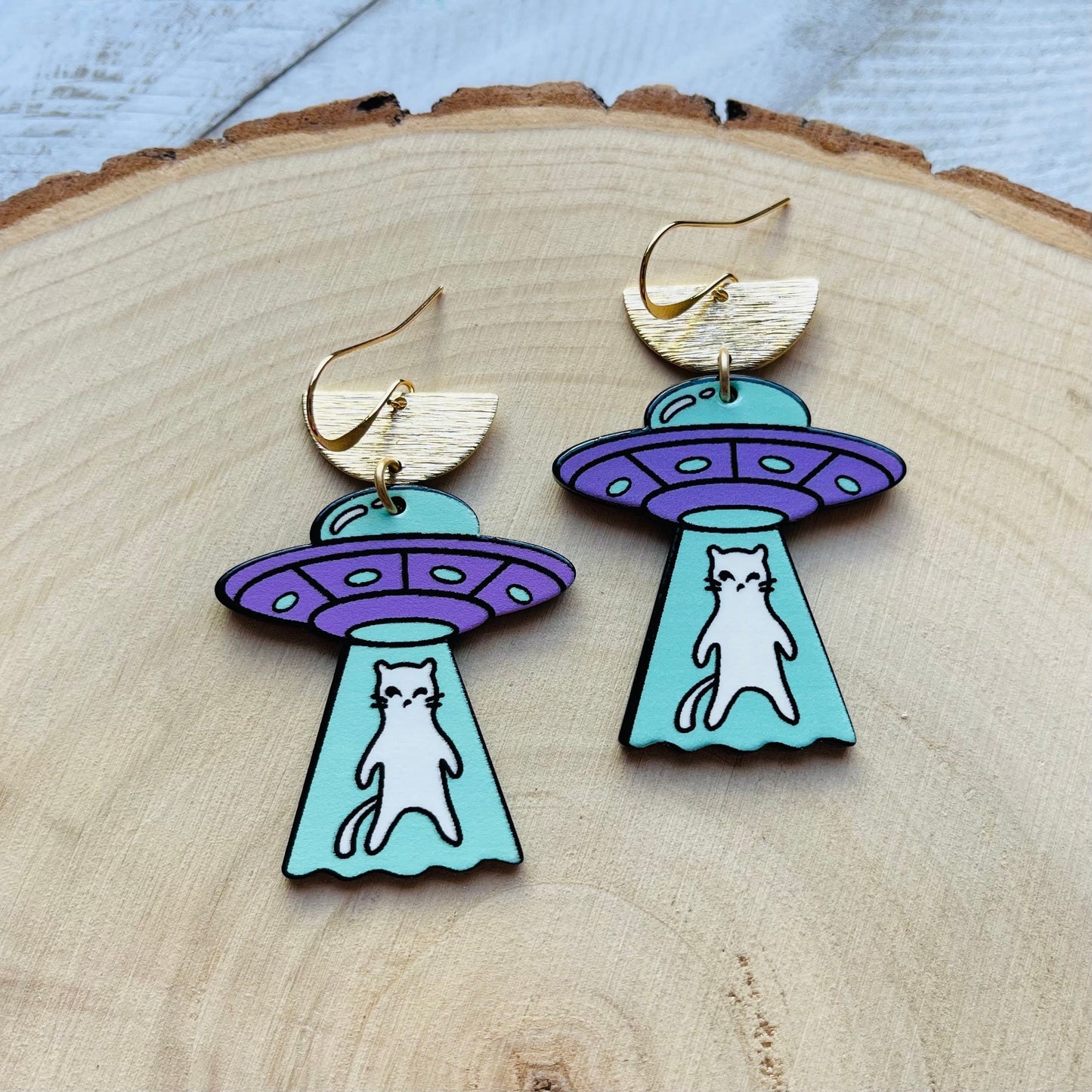 UFO Cat Earrings