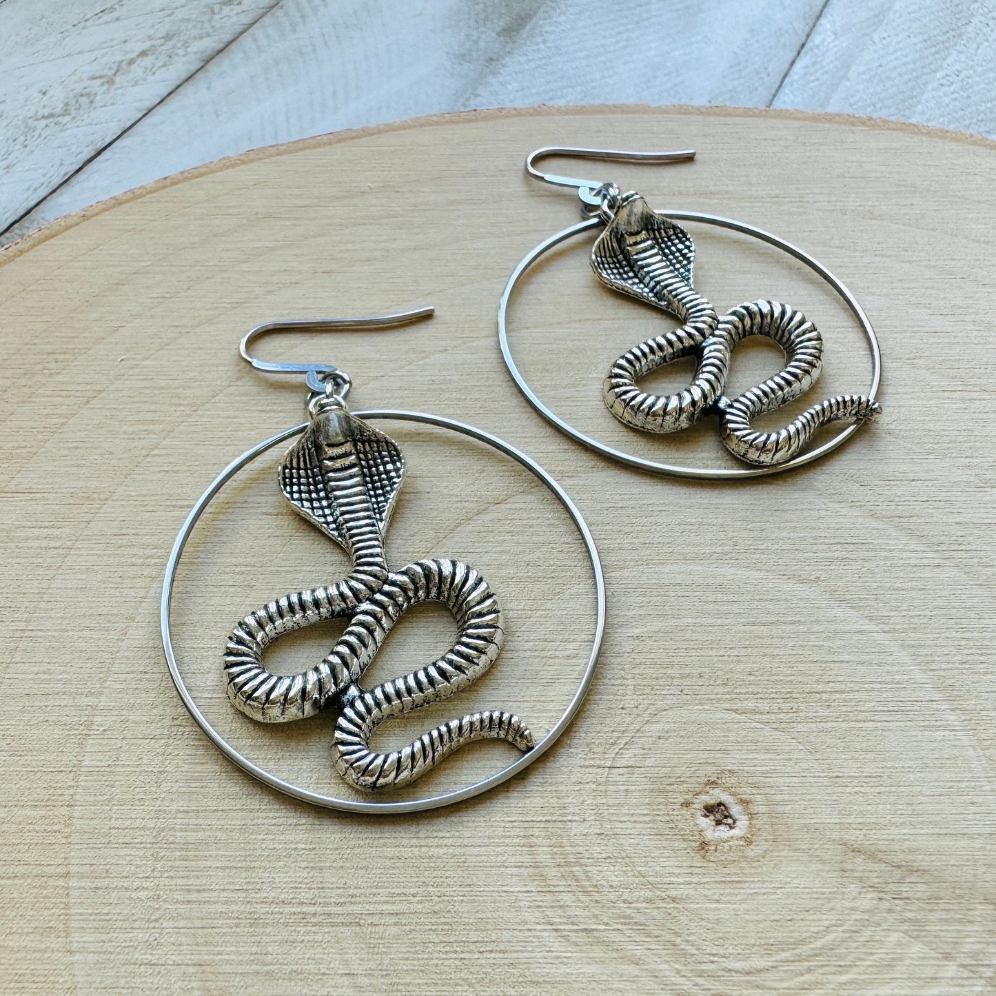 Snake Hoop Earrings