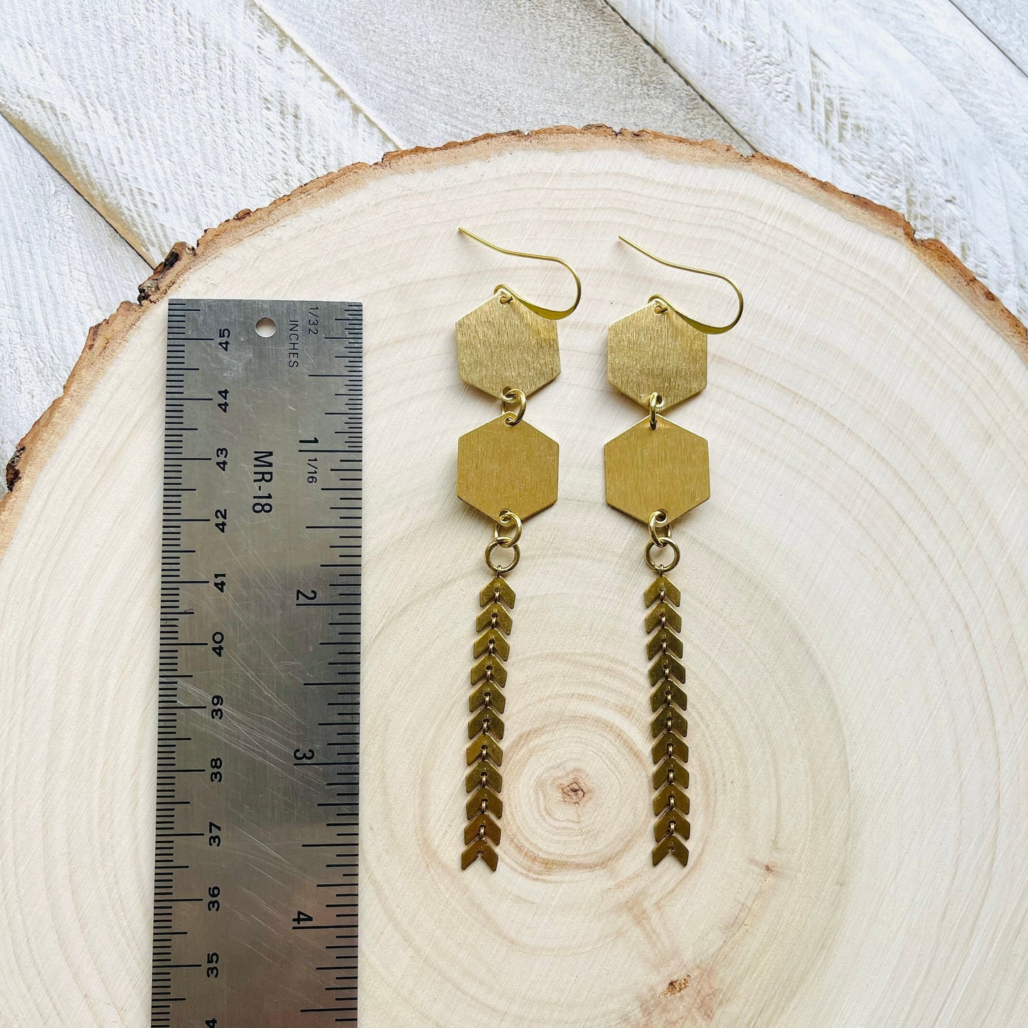 Geometric Brass Earrings