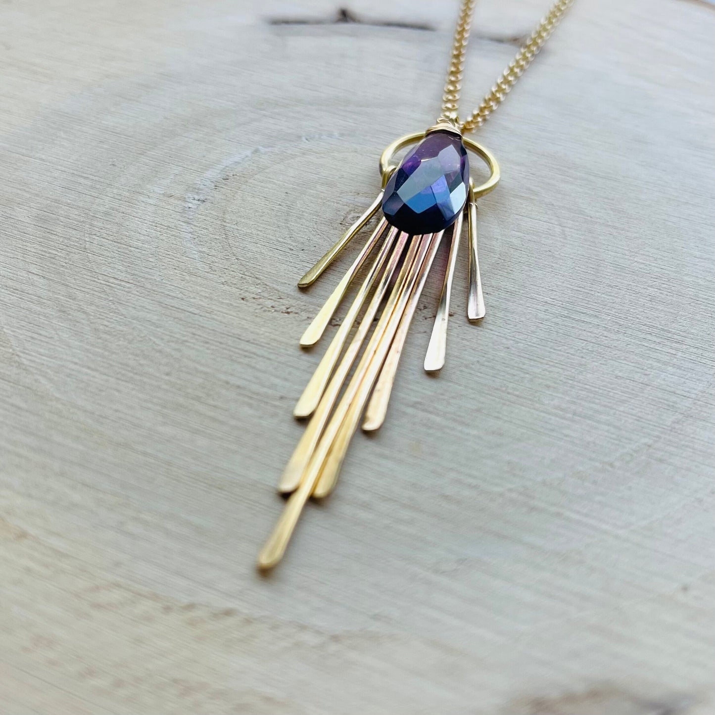 Amethyst Fringe Necklace